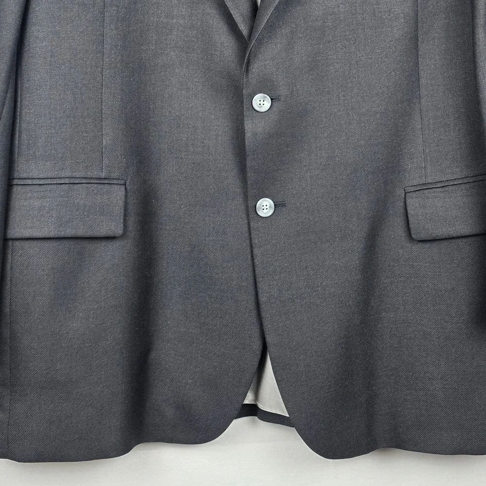 Jos. A. Bank Mens 48R Blazer Wool Silk Ramie Charcoal Gray Sport Coat‎ 10076N
